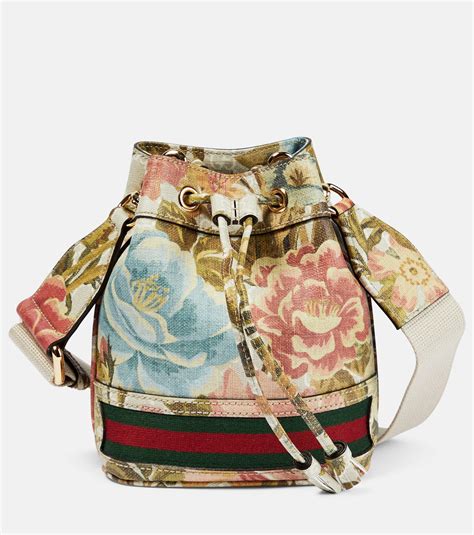 gucci floral bucket bag